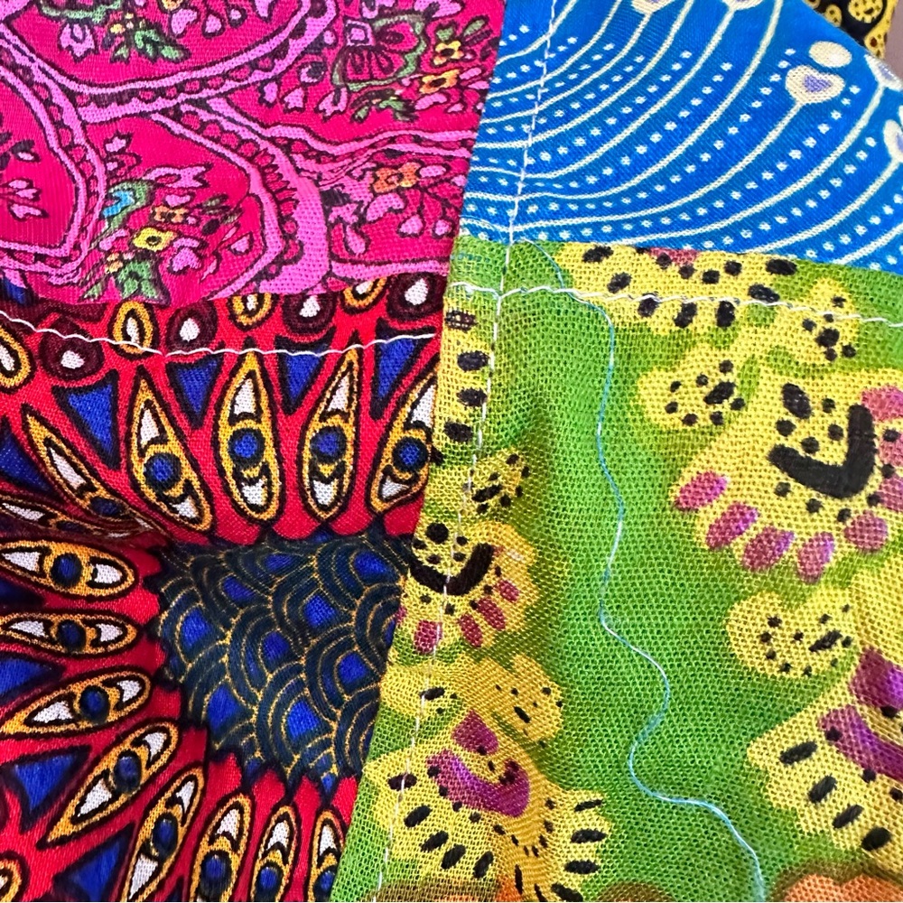 NWT Patchwork Palazzo Vibrant Multicolor Pants NWT - image 6